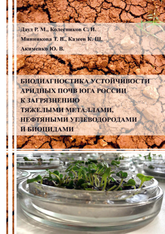 Ю. В. Акименко. Биодиагностика устойчивости аридных почв Юга России к загрязнению тяжелыми металлами, нефтяными углеводородами и биоцидами