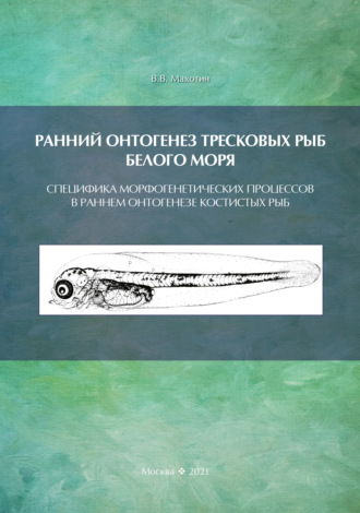 В. В. Махотин. Ранний онтогенез тресковых рыб Белого моря. Специфика морфогенетических процессов в раннем онтогенезе костистых рыб (на примере развития тресковых)