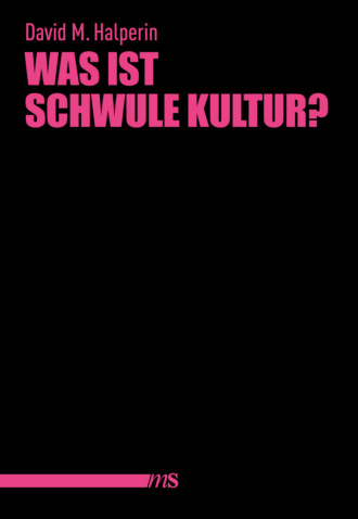 David M. Halperin. Was ist schwule Kultur?