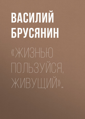 Обложка книги ««Жизнью пользуйся, живущий»…»