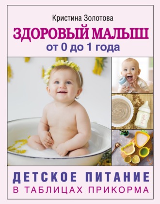 Обложка книги «Здоровый малыш от 0 до 1 года. Детское питание в таблицах прикорма»