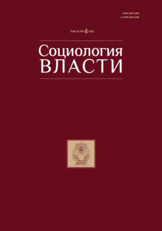 Обложка книги «Социология власти. Том 33. №4 2021»