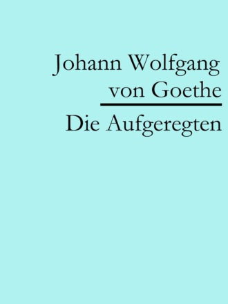 Johann Wolfgang von Goethe. Die Aufgeregten