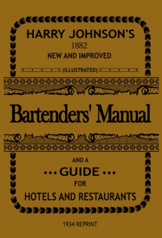 Harry Johnson. Bartenders' Manual