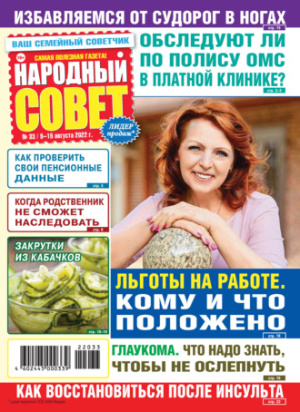 Обложка книги «Народный совет №33/2022»
