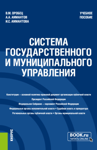 Ирина Сергеевна Амиантова. Система государственного и муниципального управления. (Бакалавриат). Учебное пособие.