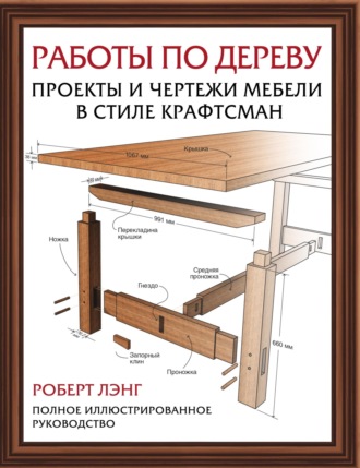 Обложка книги «Работы по дереву. Проекты и чертежи мебели в стиле крафтсман»