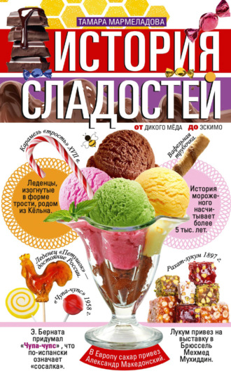 Обложка книги «История сладостей. От дикого мёда до эскимо»