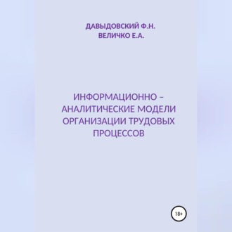 Обложка книги «Информационно – аналитические модели организации трудовых процессов»