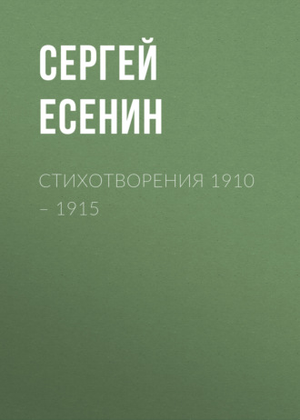 Обложка книги «Стихотворения 1910 – 1915»