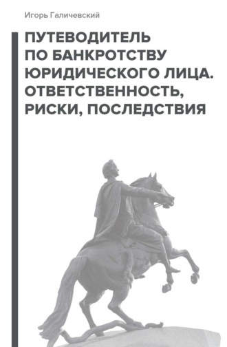 Обложка книги «Путеводитель по банкротству юридического лица. Ответственность, риски, последствия»