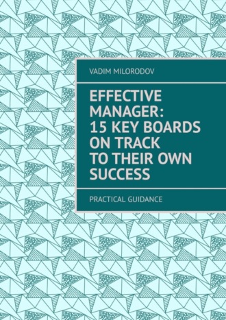 Обложка книги «Effective manager: 15 key boards on track to their own success. Practical guidance»