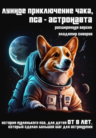 Обложка книги «Лунное приключение Чака, пса-астронавта. Расширенная версия»