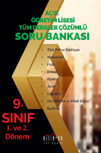 Обложка книги «Açıköğretim Lisesi 9. Sınıf Tüm Dersler Çözümlü Soru Bankası»