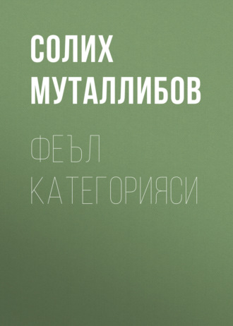Обложка книги «Феъл категорияси»