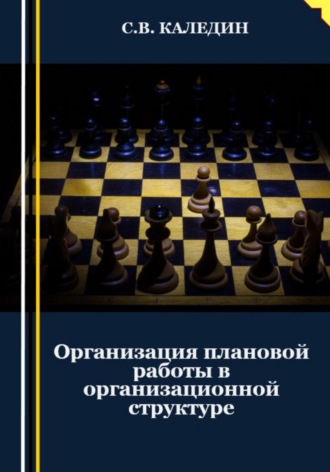 Обложка книги «Организация плановой работы в организационной структуре»