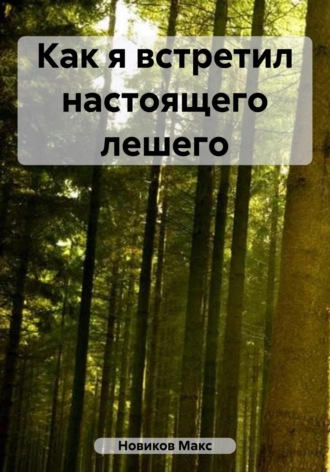 Макс Новиков. Как я встретил настоящего лешего