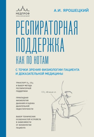 Обложка книги «Респираторная поддержка как по нотам. С точки зрения физиологии пациента и доказательной медицины»