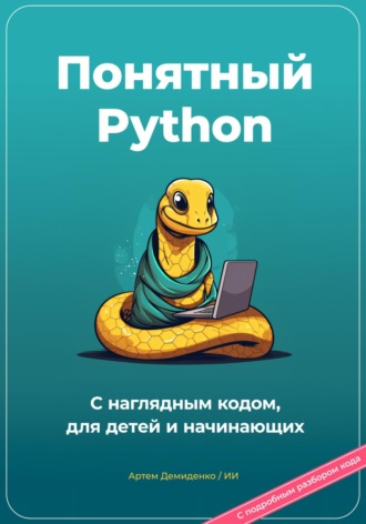 Обложка книги «Понятный Python. С наглядным кодом, для детей и начинающих»