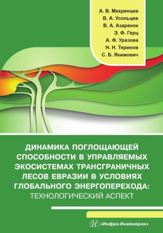 Обложка книги «Динамика поглощающей способности в управляемых экосистемах трансграничных лесов Евразии в условиях глобального энергоперехода»