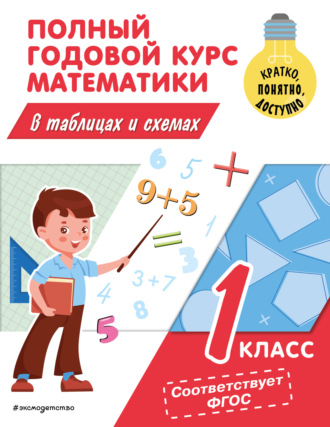 Обложка книги «Полный годовой курс математики в таблицах и схемах. 1 класс»