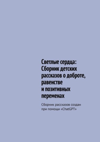 Обложка книги «Светлые сердца: Сборник детских рассказов о доброте, равенстве и позитивных переменах. Сборник рассказов создан при помощи «ChatGPT»»