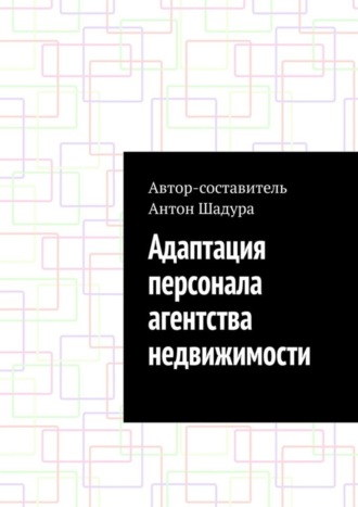 Антон Анатольевич Шадура. Адаптация персонала агентства недвижимости