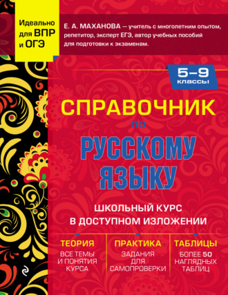 Обложка книги «Справочник по русскому языку для 5-9 классов»