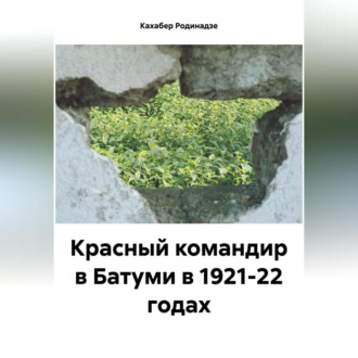 Обложка книги «Красный командир в Батуми в 1921-22 годах»