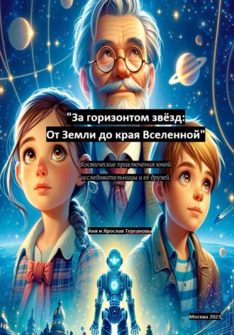 Обложка книги «За горизонтом звёзд: От Земли до края Вселенной. Космические приключения юной исследовательницы и её друзей»