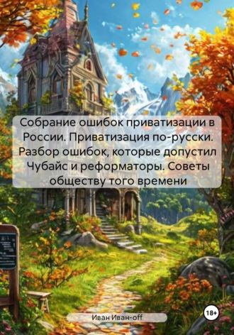Обложка книги «Собрание ошибок приватизации в России. Приватизация по-русски. Разбор ошибок, которые допустил Чубайс и реформаторы. Советы обществу того времени»