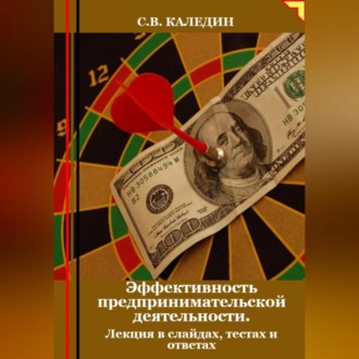 Обложка книги «Эффективность предпринимательской деятельности. Лекция в слайдах, тестах и ответах»