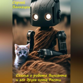 Обложка книги «Сказка о роботе Винсенте и его друге, коте Расти»