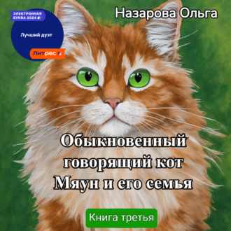 Обложка книги «Обыкновенный говорящий кот Мяун и его семья»