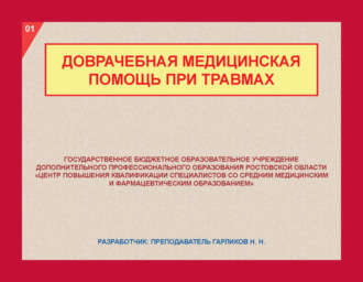 Н. Н. Гарликов. Доврачебная медицинская помощь при травмах