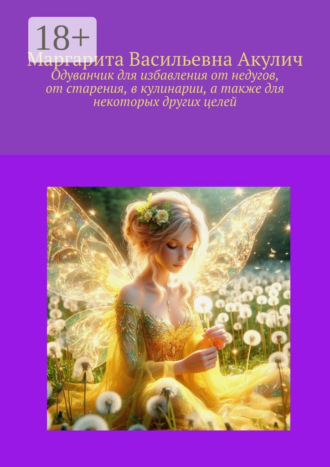 Обложка книги «Одуванчик для избавления от недугов, от старения, в кулинарии, а также для некоторых других целей»