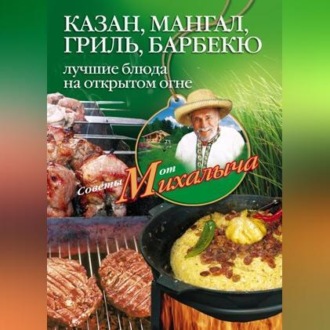 Обложка книги «Казан, мангал, гриль, барбекю. Лучшие блюда на открытом огне»