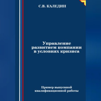 Обложка книги «Управление развитием компании в условиях кризиса»
