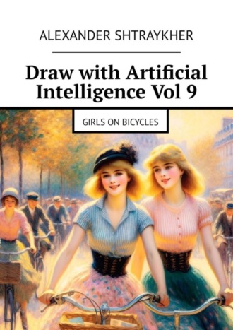 Обложка книги «Draw with Artificial Intelligence Vol 9. Girls on bicycles»