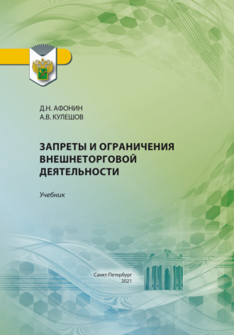 Дмитрий Николаевич Афонин. Запреты и ограничения внешнеторговой деятельности