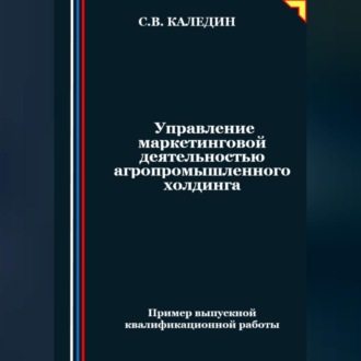 Обложка книги «Управление маркетинговой деятельностью агропромышленного холдинга»