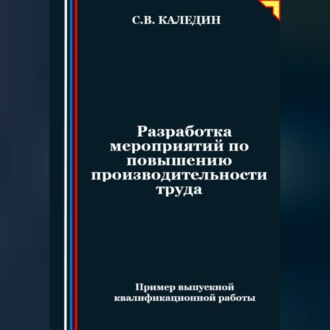 Обложка книги «Разработка мероприятий по повышению производительности труда»