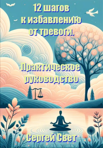 Обложка книги «12 шагов к избавлению от тревоги. Практическое руководство»