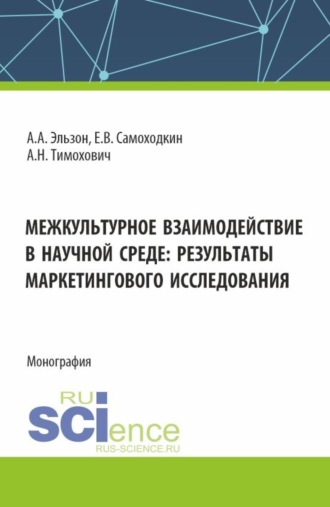 Александра Николаевна Тимохович. Межкультурное взаимодействие в научной среде: результаты маркетингового исследования. (Аспирантура, Бакалавриат, Магистратура). Монография.