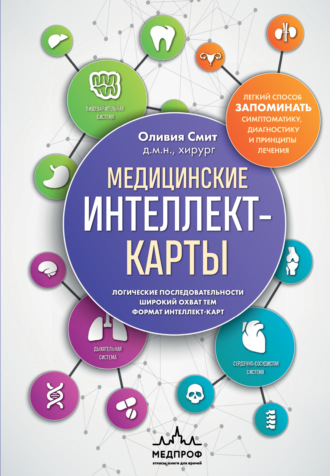 Обложка книги «Медицинские интеллект-карты. Легкий способ запоминать симптоматику, диагностику и принципы лечения»