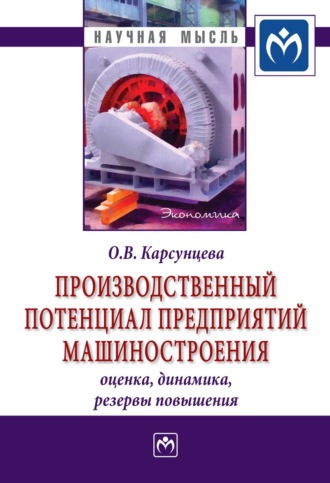 Ольга Владимировна Корсунцева. Производственный потенциал предприятий машиностроения: оценка, динамика, резервы повышения