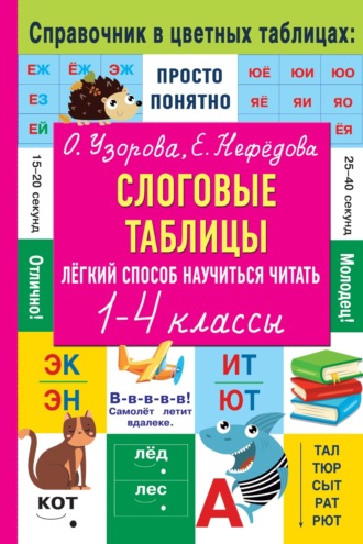 Обложка книги «Слоговые таблицы. Лёгкий способ научиться читать. 1–4 классы»