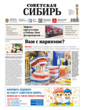 Обложка книги «Газета «Советская Сибирь» №43 (27928) от 23.10.2024»