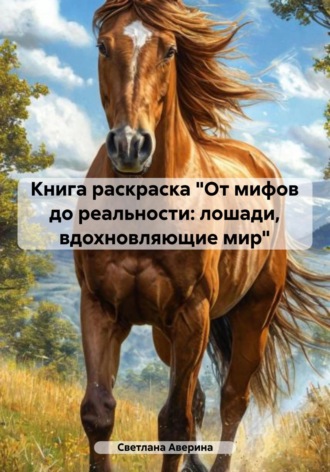 Обложка книги «Книга раскраска «От мифов до реальности: лошади, вдохновляющие мир»»