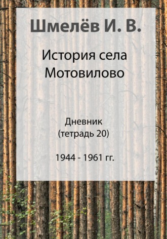 Обложка книги «История села Мотовилово. Дневник. Тетрадь 20»